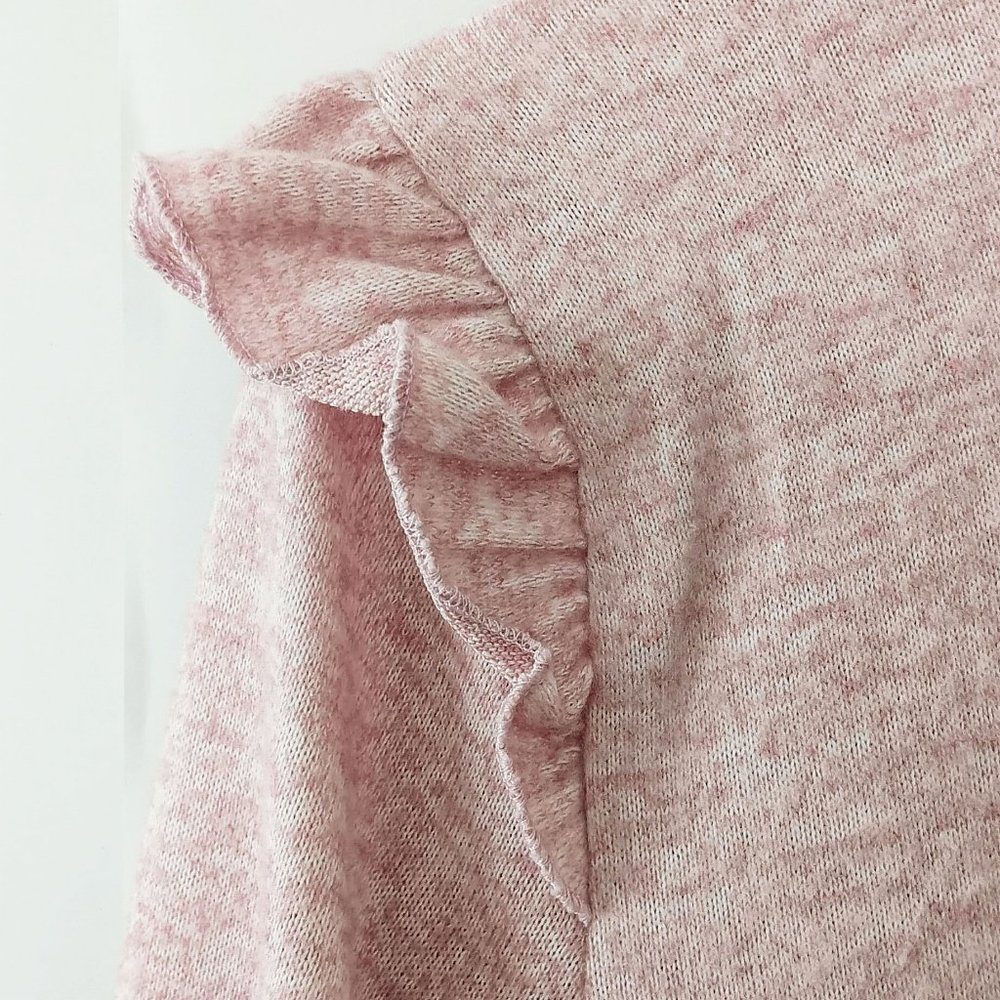 ADRIENNE VITTADINI Pink Ruffled Sweater Size M - Picture 8 of 11